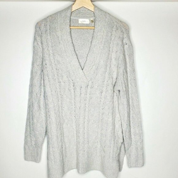 Cloth By RD XS Sweater V Neck Oversized Gray - Picture 1 of 9